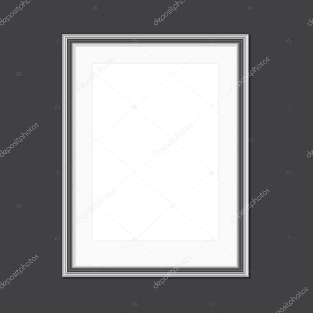 Black and white picture frame with window mat