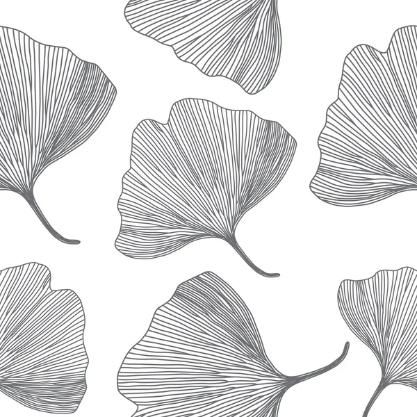ginkgo biloba yaprakları, içini kaplamak çizmek, seamless modeli