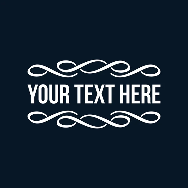 Kalligrafische elementen met plaats voor uw tekst — Stockvector