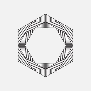 Altıgen, geometrik öğesi, içini kaplamak çizmek, vektör çizim