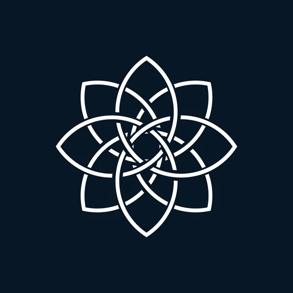 Ornamento floral, ilustración vectorial — Vector de stock