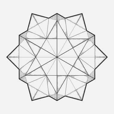 Geometrik şekil, yıldızlı tasarım