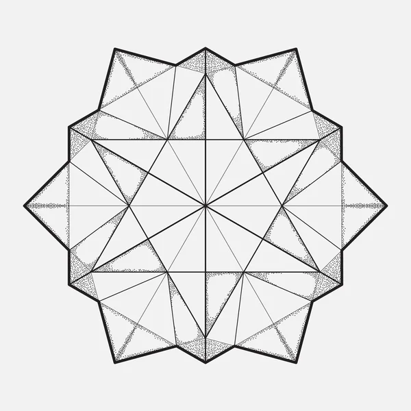 Geometrische vorm, ster ontwerp — Stockvector