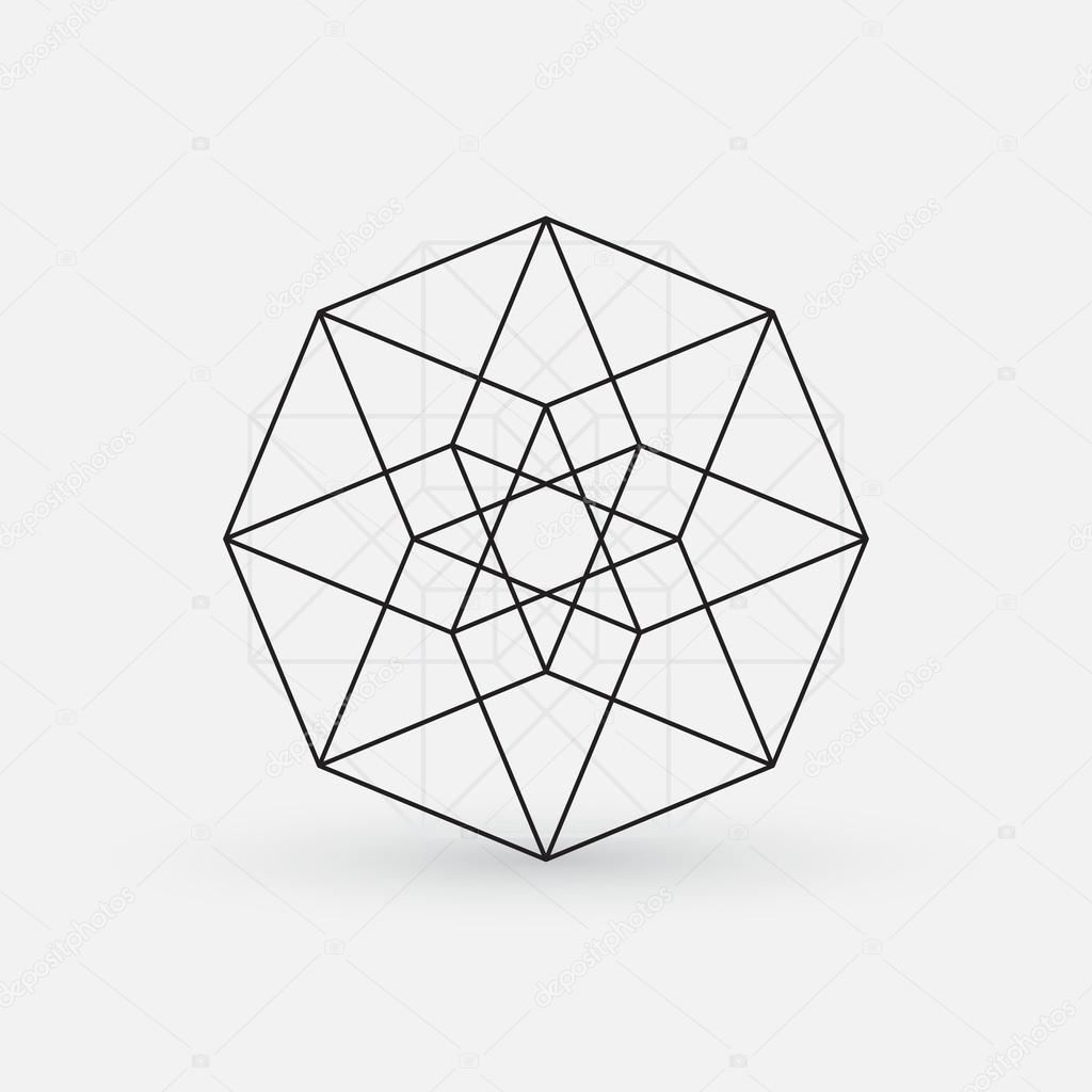 Geometric element, line design, star shape