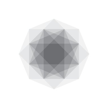 Geometrik şekil, yıldızlı tasarım, vektör