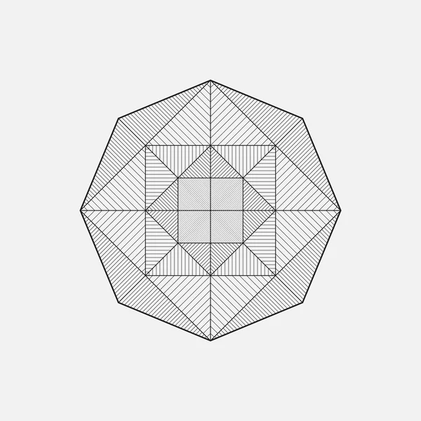 Geometrische Form, Sterndesign, Vektor, Liniendesign — Stockvektor