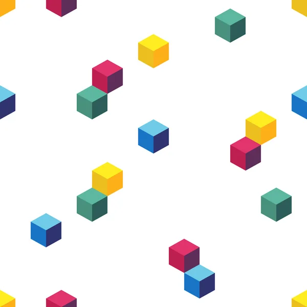 Fond cube, motif sans couture — Image vectorielle