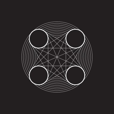 Geometric element, line design, circle and line