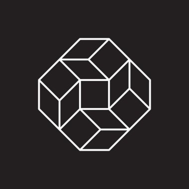 Geometric symbol, square, line design