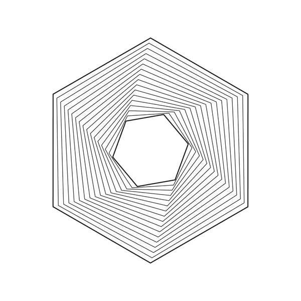 Sechskant, geometrischer Rahmen — Stockvektor