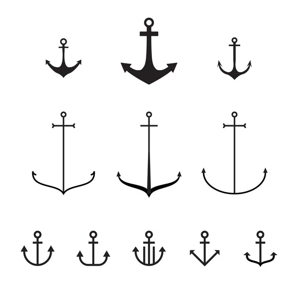 Set of anchors, vector illustration, modern simple design ベクターグラフィックス