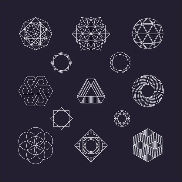 Conjunto de elementos geométricos vectoriales — Vector de stock