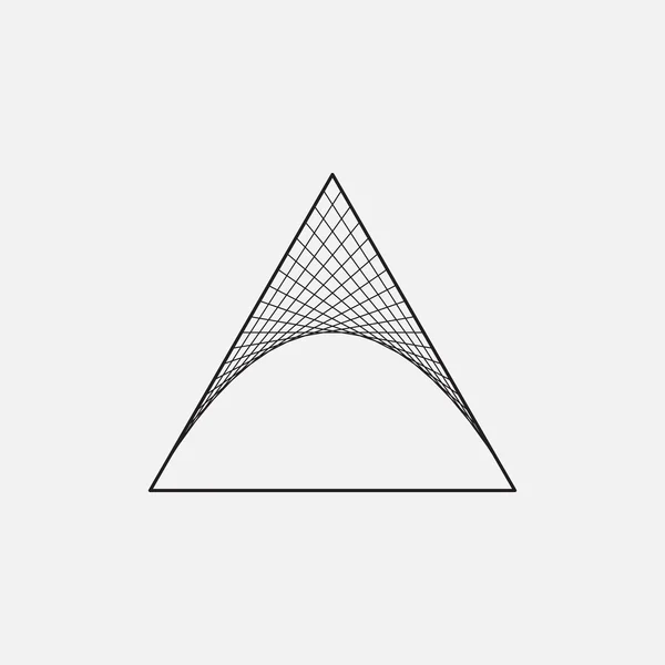 Triangolo con paraboloide iperbolico — Vettoriale Stock