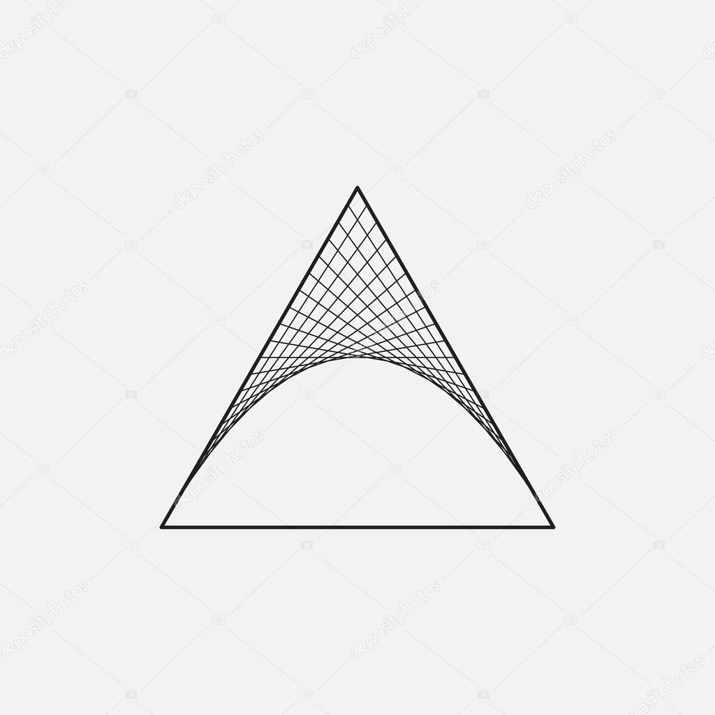 Triangle with hyperbolic paraboloid