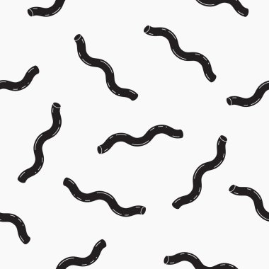 Sarmal çizgiler ile modern siyah beyaz seamless modeli