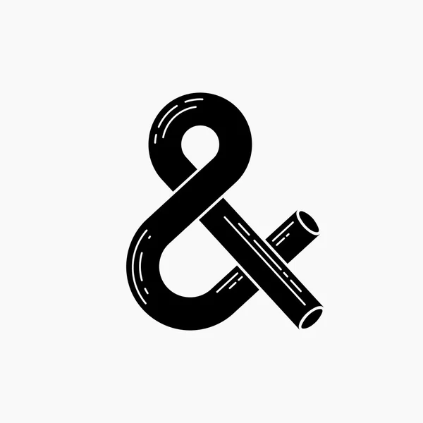 Symbol & und Ampersand-Logo-Symbol — Stockvektor