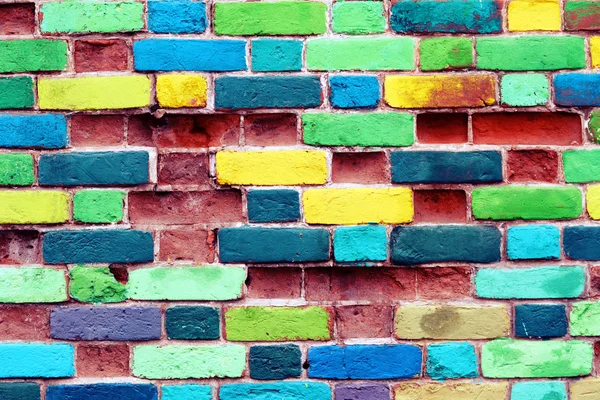 Кирпичная цветная стена Лицензионные Стоковые Фото