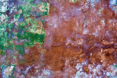 Yağmur sonra renkli ıslak duvar