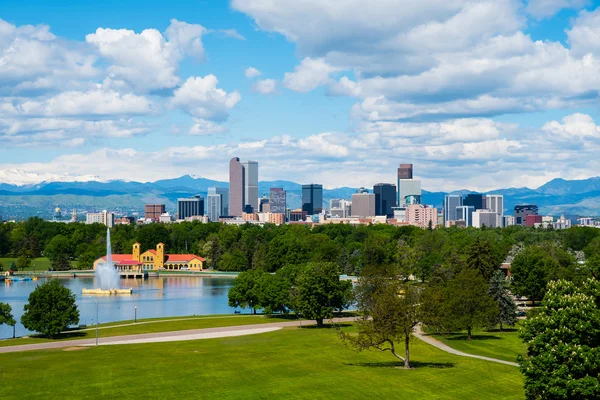 Skyline w Denver — Zdjęcie stockowe