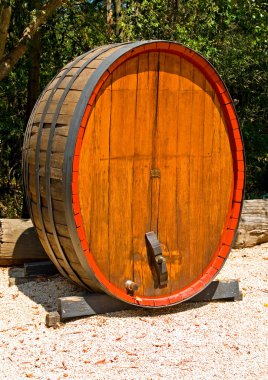 Wine barrel in Napa Valley clipart