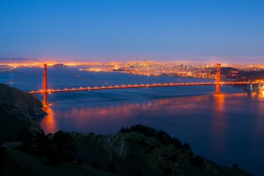 San Francisco Golden Gate Köprüsü üzerinde