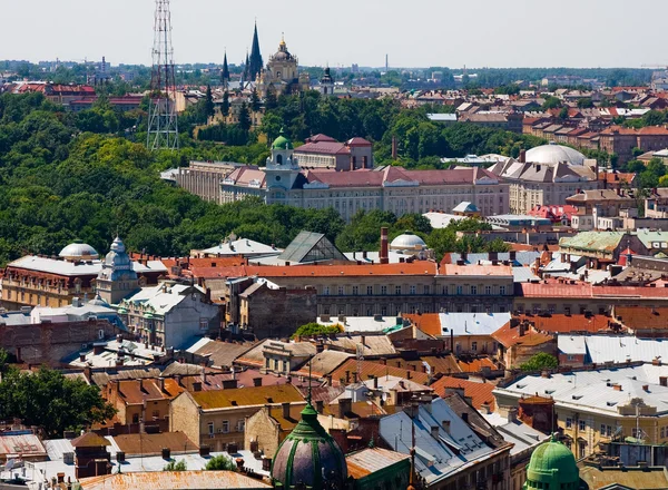 Lviv città dall'alto Foto Stock Royalty Free