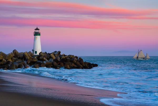Walton Lighthouse at sunset — Stock Photo, Image