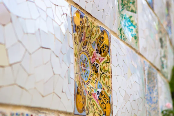 Mosaico no Parque Guel — Fotografia de Stock