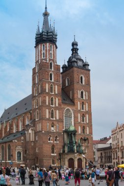 Krakow şehir merkezi eski şehir panoraması