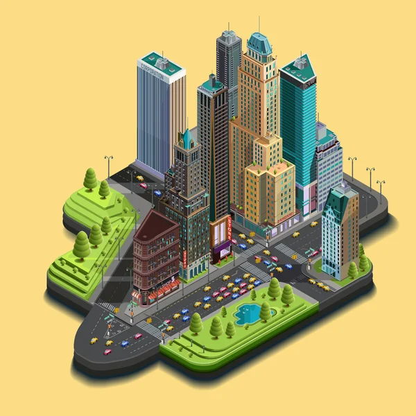Návrh moderní městské města — Stockový vektor