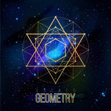 Alan arka plan üzerinde kutsal geometri formları