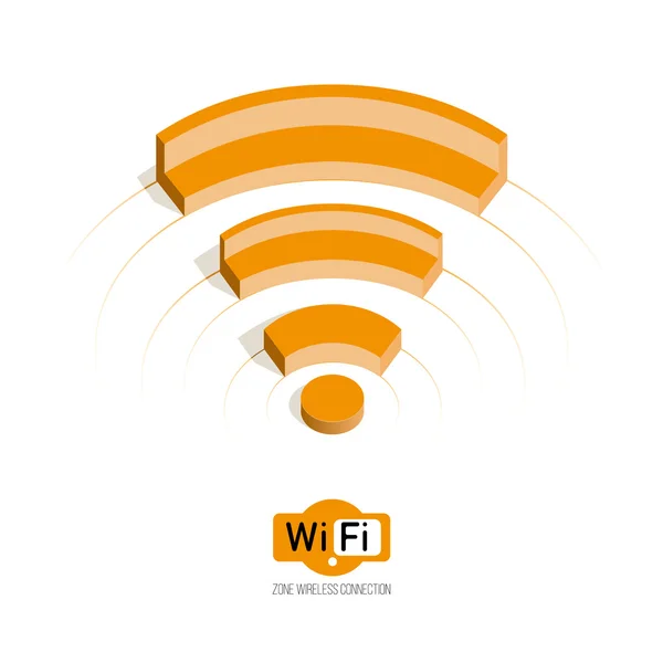 Isometrisches Symbol wi fi — Stockvektor