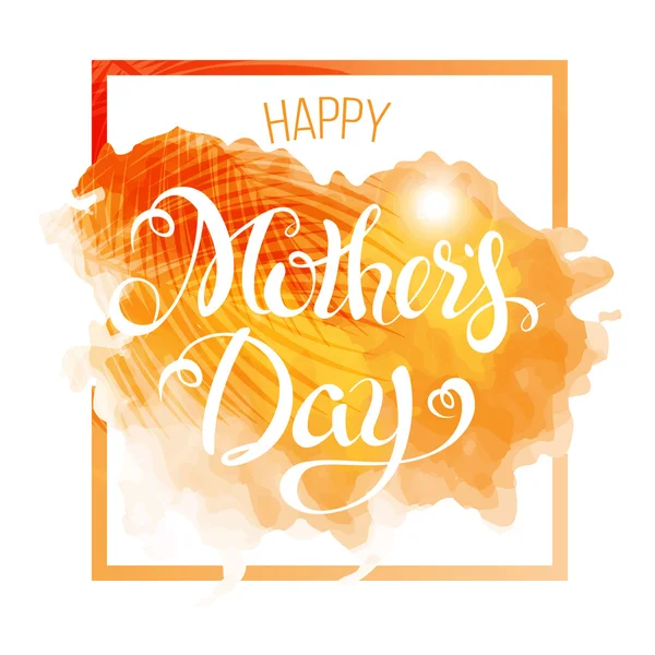 Happy Mothers Day Lettering - Stok Vektor