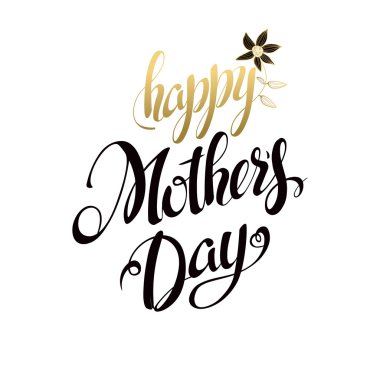 Mutlu anneler günü tipografik tasarım yazı,