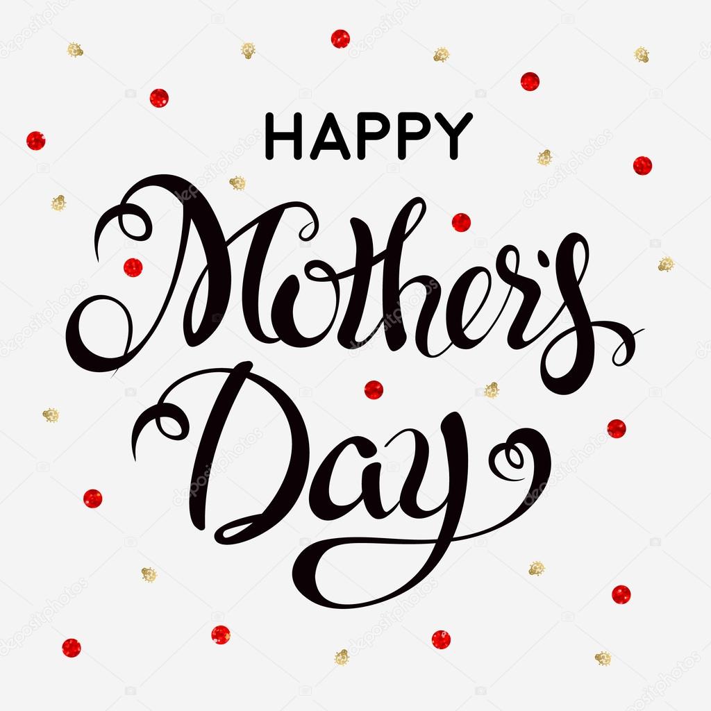 Happy Mother's Day Lettering,Typographical Design. Isolate Symbols. Mothers Day Signs. Text Design.