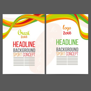 Soyut vektör şablon tasarımı, broşür