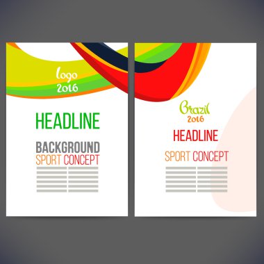 Soyut vektör şablon tasarımı renkli çizgiler ve dalgalar