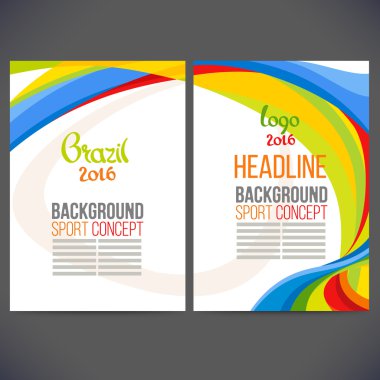 Soyut vektör şablon tasarımı, broşür