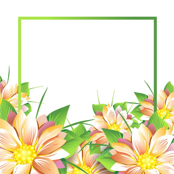 Summer bouquet of flowers — Stock Vector