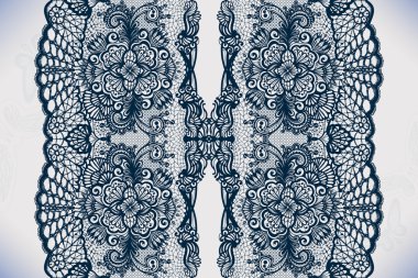 soyut dantel kurdele seamless modeli öğeleri çiçekli.