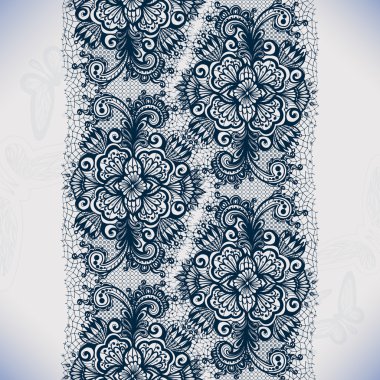 soyut dantel kurdele seamless modeli öğeleri çiçekli.