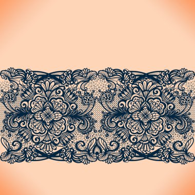 soyut dantel kurdele seamless modeli öğeleri çiçekli.