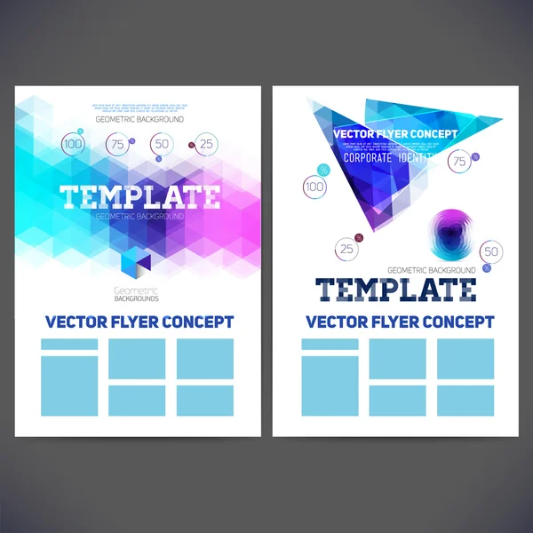 Abstract vector template design, brochure — Stock Vector