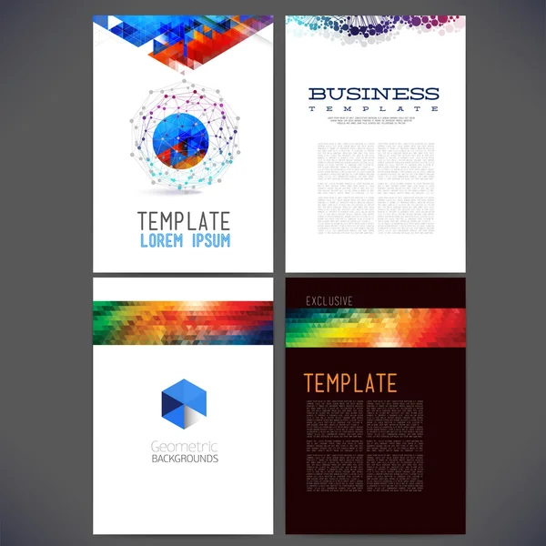 抽象的なベクトル テンプレート デザイン パンフレット — ストックベクタ