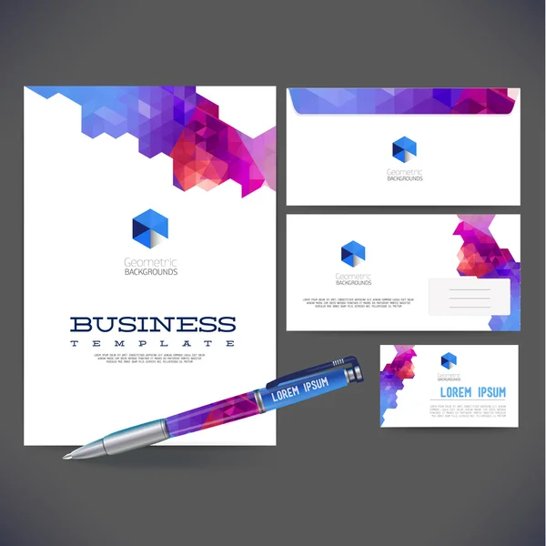 Huisstijl kit of business kit met artistieke — Stockvector