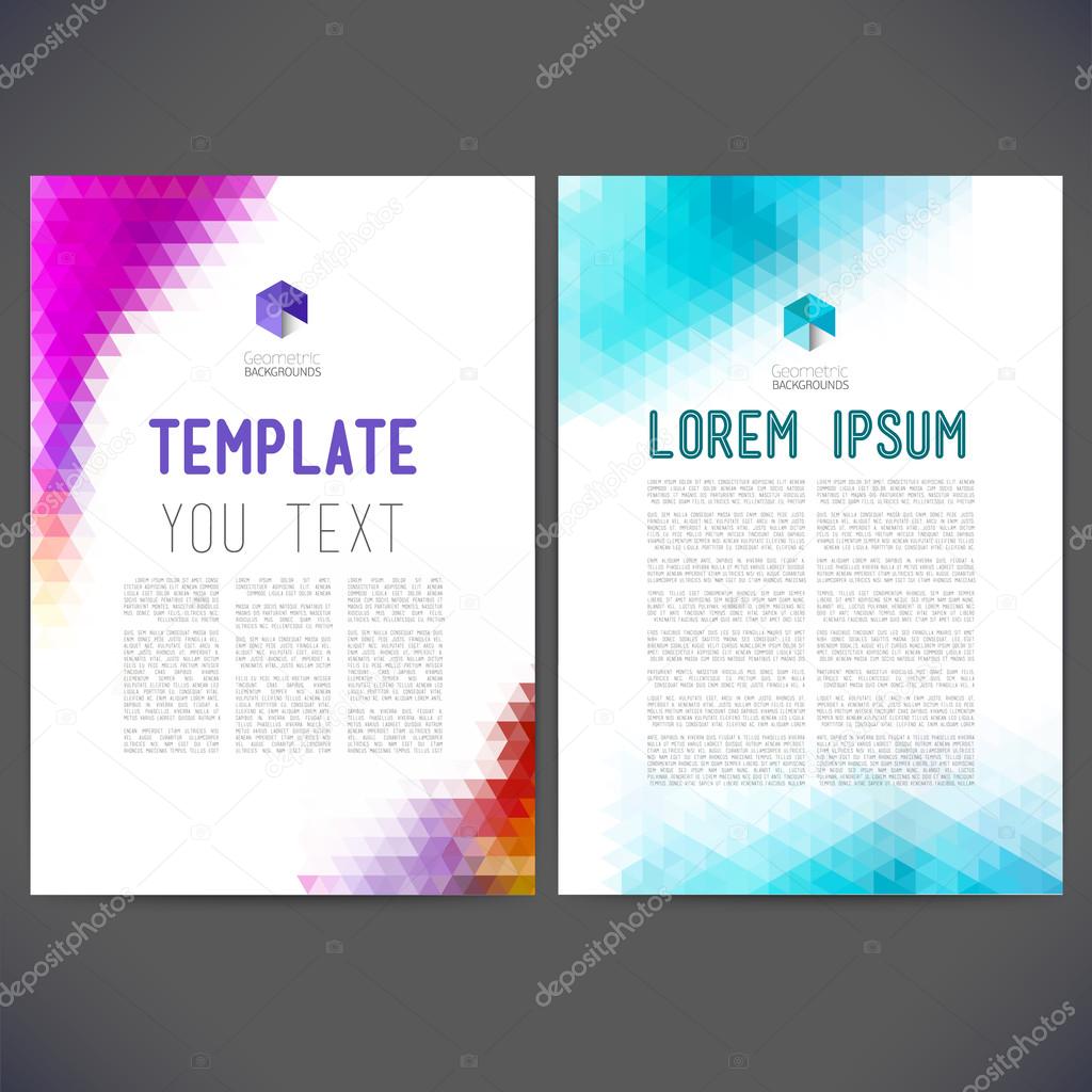 Abstract vector template design, brochure