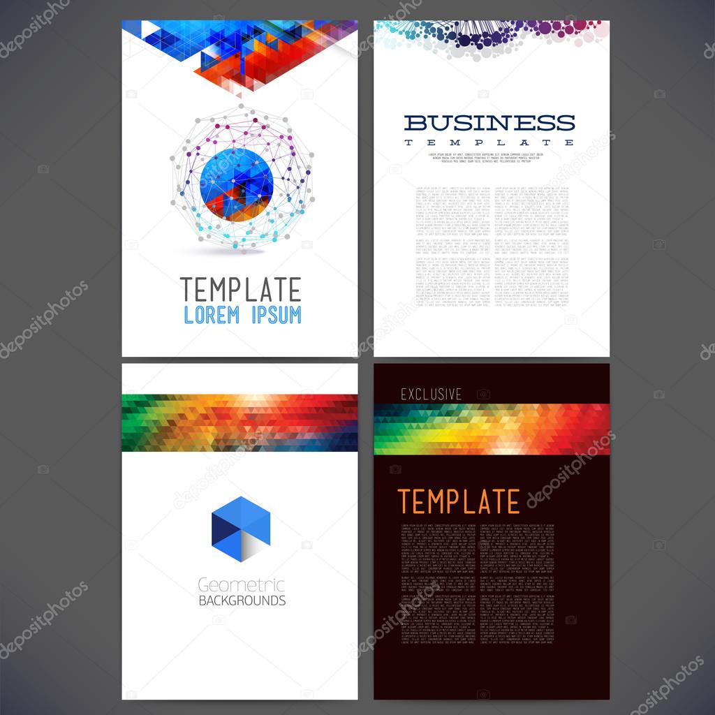 Abstract vector template design, brochure