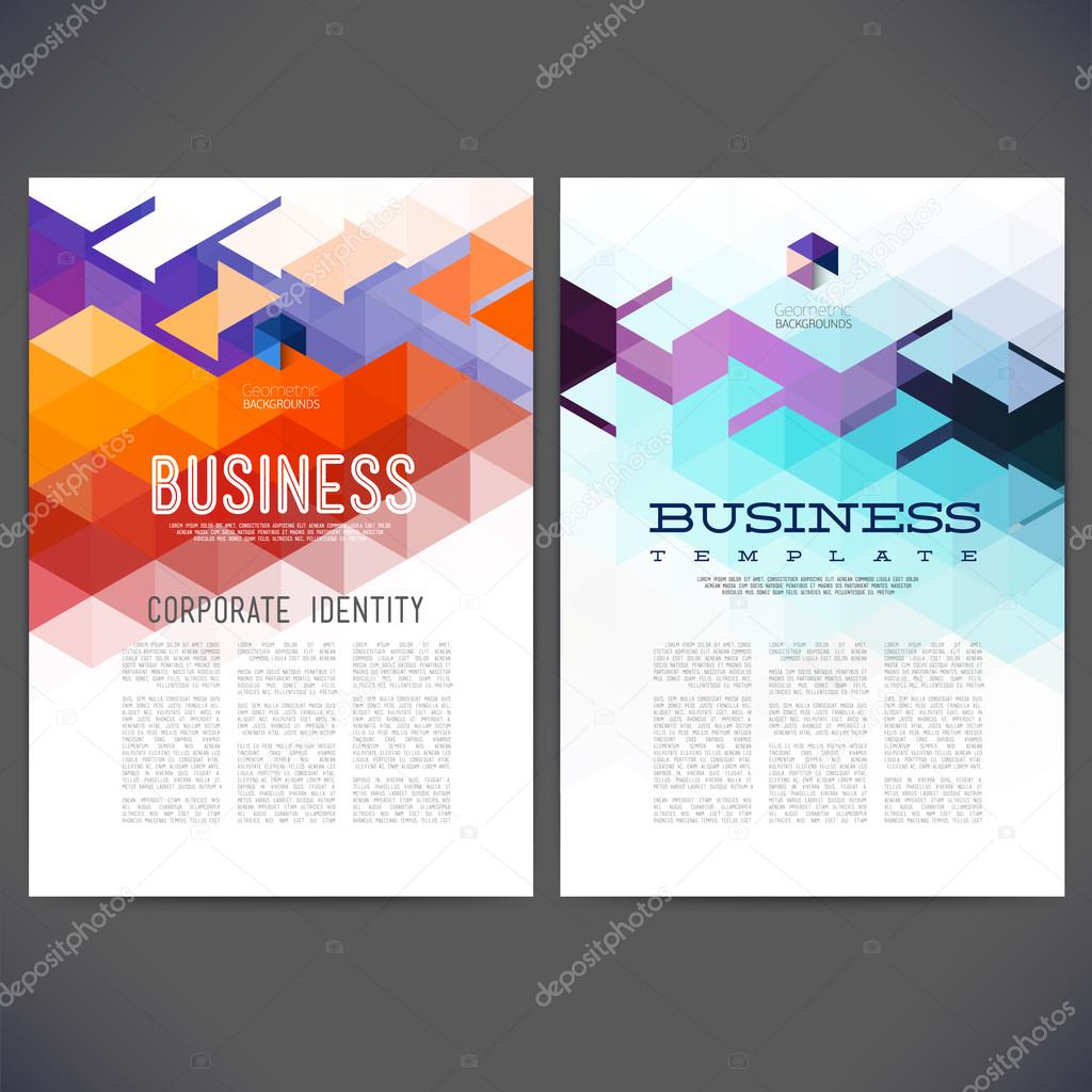 Abstract vector template design, brochure