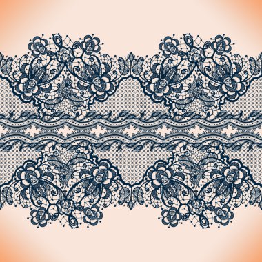 soyut dantel kurdele seamless modeli öğeleri çiçekli