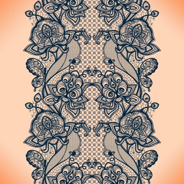 soyut dantel kurdele seamless modeli öğeleri çiçekli.